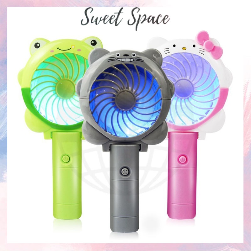 KIPAS ANGIN GENGGAM MINI PORTABLE KARAKTER LUCU DAN UNIK [SWEETSPACE]