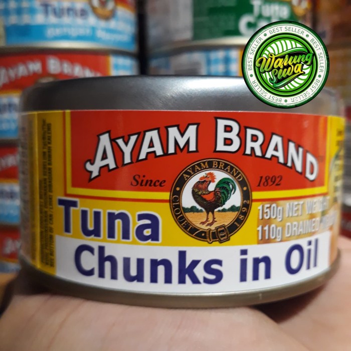

Ayam brand tuna chunks in oil 150 gram can