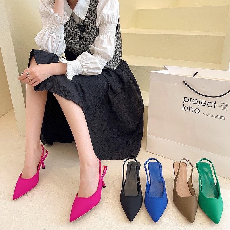 Heels K116  sepatu sendal wanita import realpict