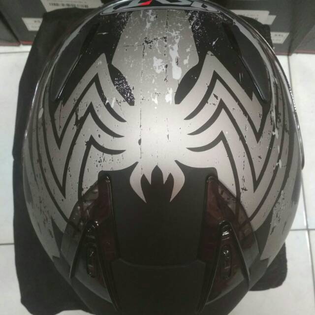 [COD] HELM KYT DJ MARU VENOM BLACK DOFF SILVER