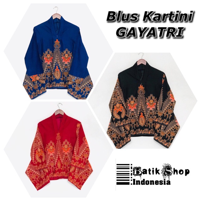 Blus Kartini Gayatri Batik Kutubaru Encim Modern Aserehe Blouse Atasan Kebaya Kondangan Kerja