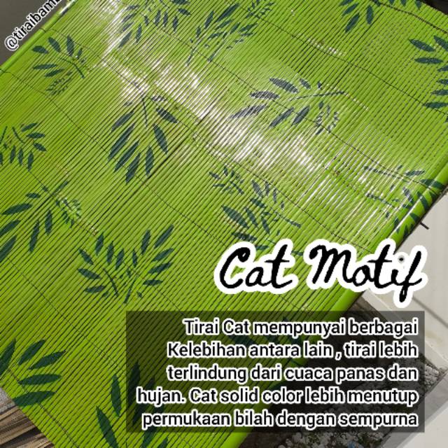 Tirai Bambu Cat Motif 200 x 150