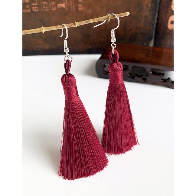 LRC Anting Gantung Fashion Alloy Tassel Earrings F70368