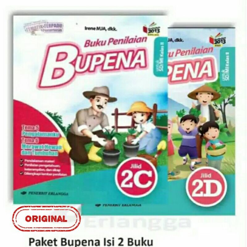 Buku Penilaian Bupena Kelas 2 Semester 2 Bupena 2C dan 2D isi Tema 5678 Kurikulum 2013 Revisi 2017