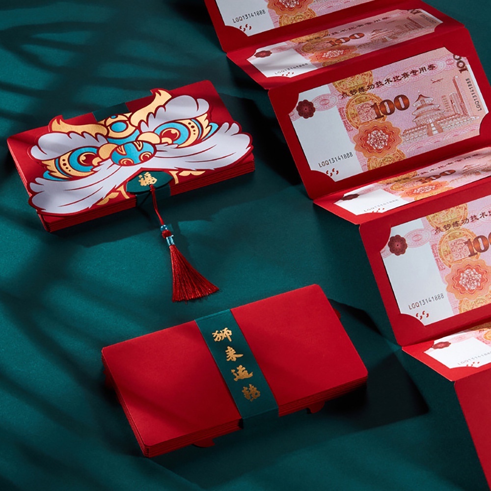 Amplop Angpao Lipat Tahun Baru Cina / Imlek 2022 Warna Merah huiteni