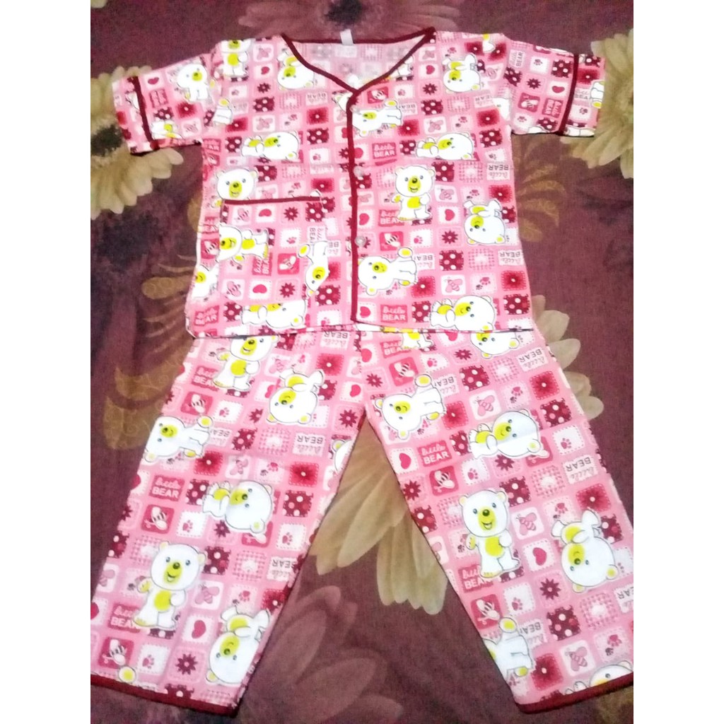 Piyama Anak Katun Jepang / Baju Tidur Anak Katun Bisa Pilih Motif Umur 1-8th/Anak Laki Perempuan M06