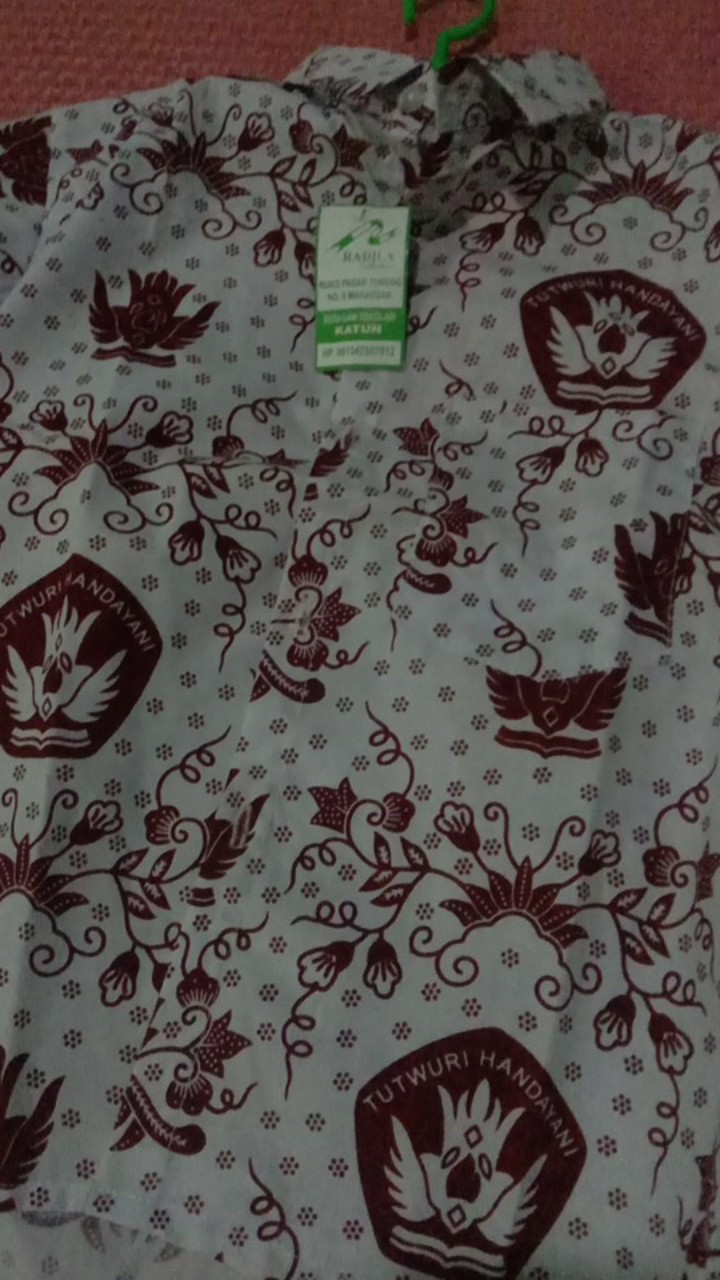 Seragam Sekolah Baju Batik Sd Tutwuri Handayani Kain Katun