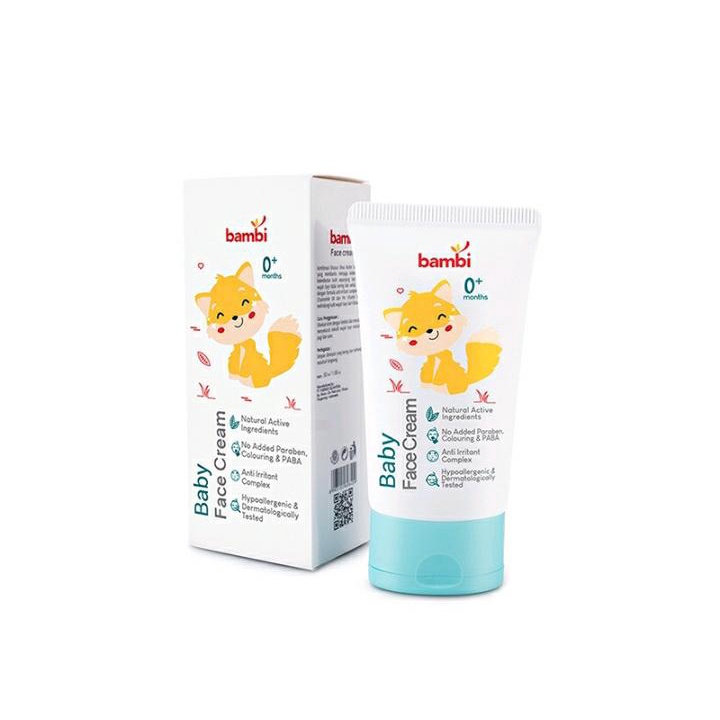 BAMBI Cream Baby Face Cream 50ml - Bambi Krim Wajah Bayi - Krim Muka Bayi