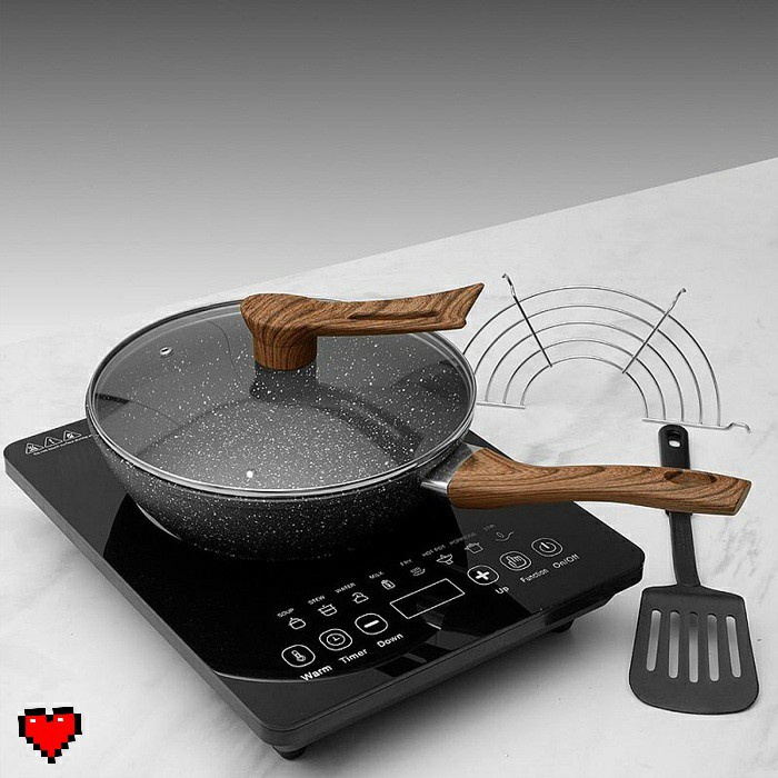 Idealife Wok Cookware Wajan Penggorengan 24cm Tempura Frypan IL 24DFP Panci Dengan Tirisan 24 cm  24 DFP IL24DFP Anti Lengket