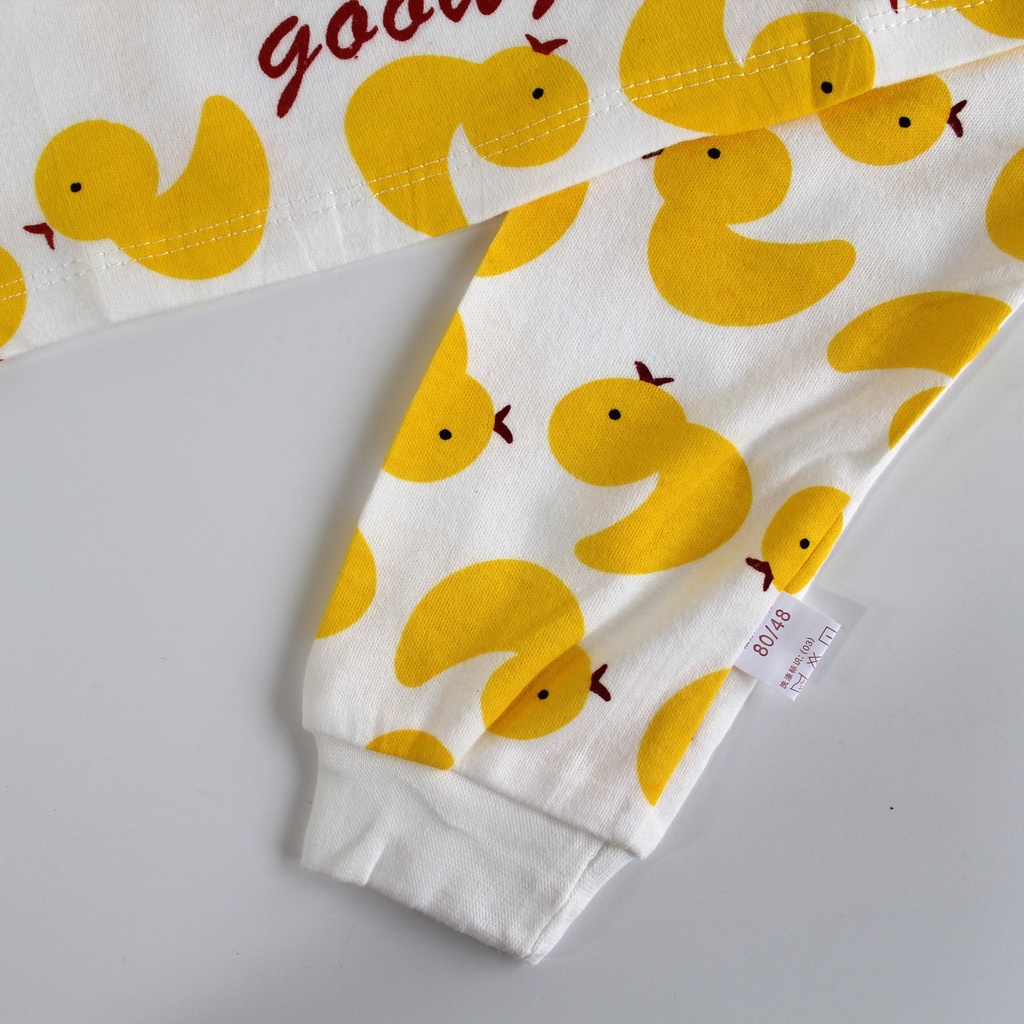 Baju Tidur Piyama Anak Premium Set DUCK Bahan Katun Piyama Anak Gambar Lucu Baju Tidur Anak Bahan Katun