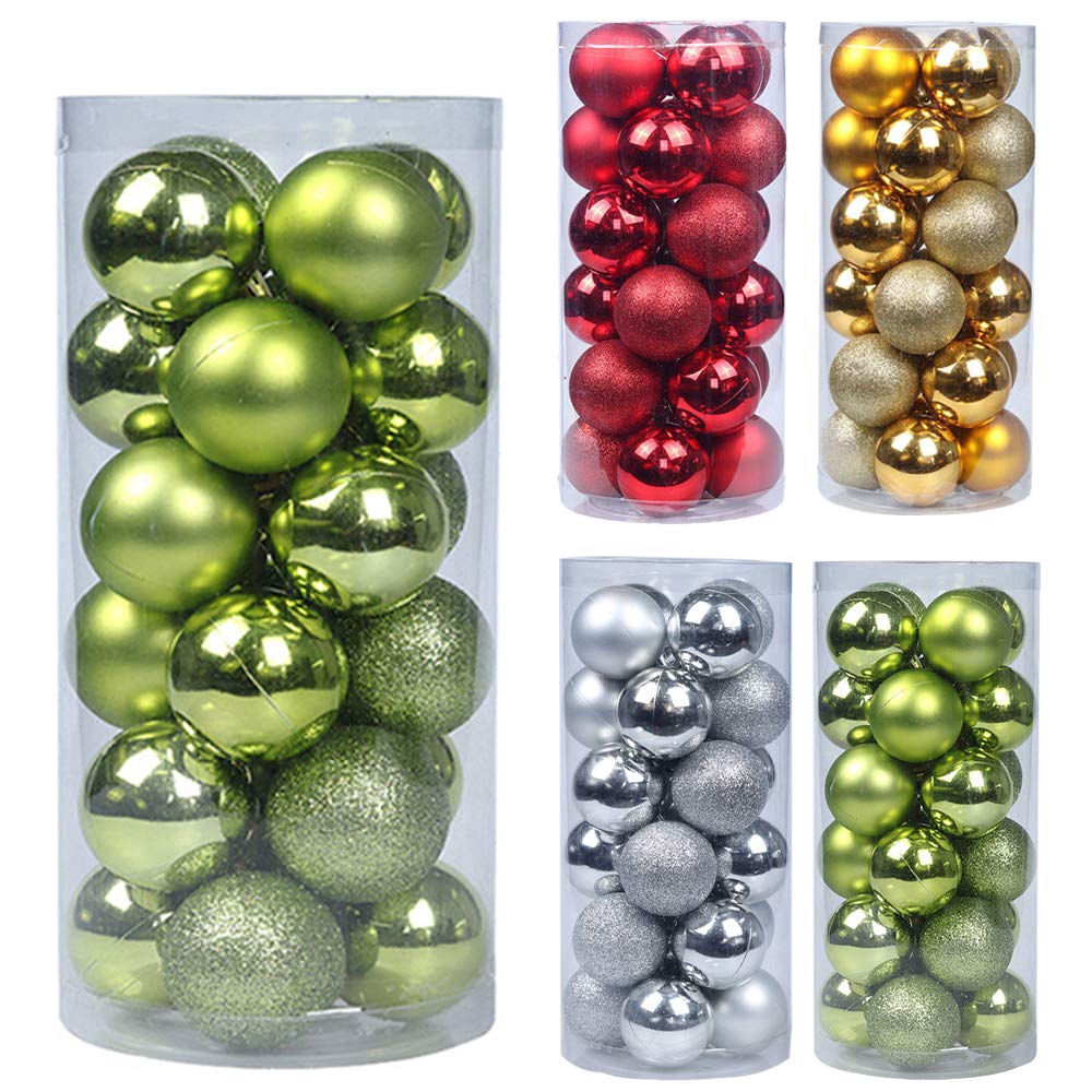 Christmas Balls Ornaments for Xmas Tree - Shatterproof Hanging Ball for Wedding Party Decoration