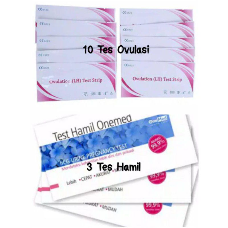 10pcs LH Ovulation Test 3pcs Tes Hamil Onemed