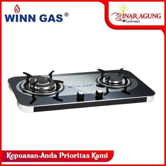 Kompor Gas WIN GAS W-888 Kompor Gas - Hitam [2 Tungku] Lc