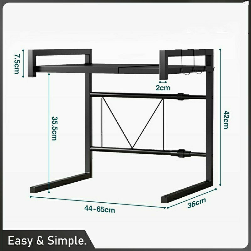 Rak Microwave Fleksibel/Rak Dapur Taleskopik Rak Peralatan Dapur