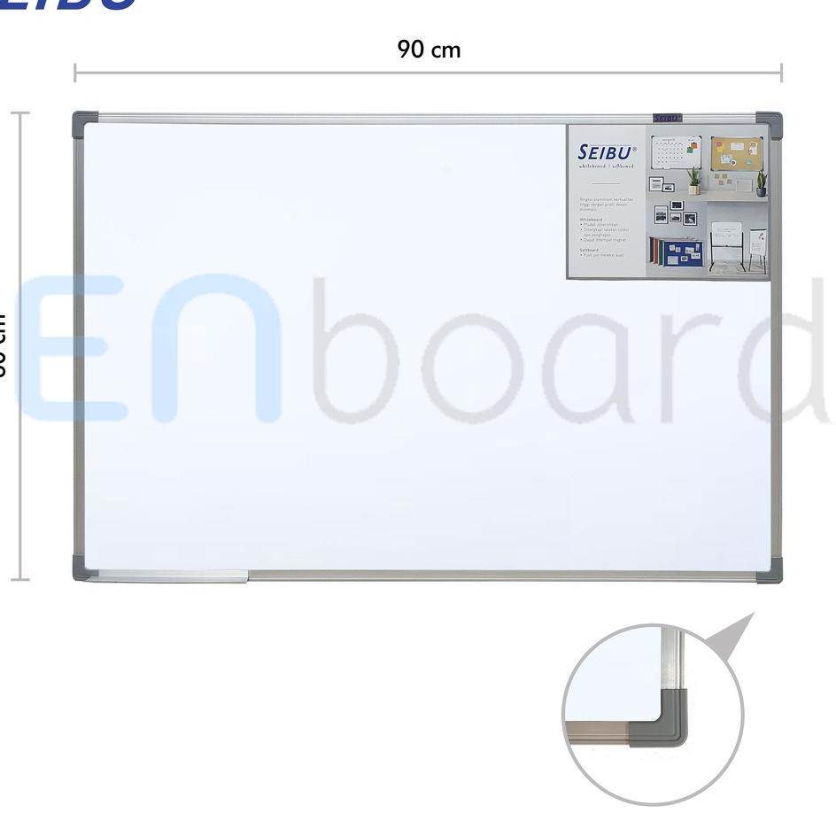 

Update! Papan Tulis Whiteboard / White Board Gantung Magnet Single Face 60 x 90 cm ,,