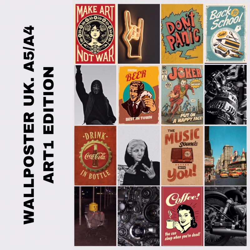 

WALLPOSTER 16 LEMBAR UK. A5/A4 ART 1 EDITION