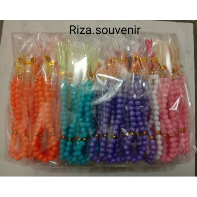 (Isi 100pcs) SOUVENIR TASBIH MUTE KECIL WARNA DOP  33 BUTIR MURAH