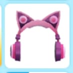 Pink Cat Ear Headphones Adopt Me Murah (pet wear, barang game)