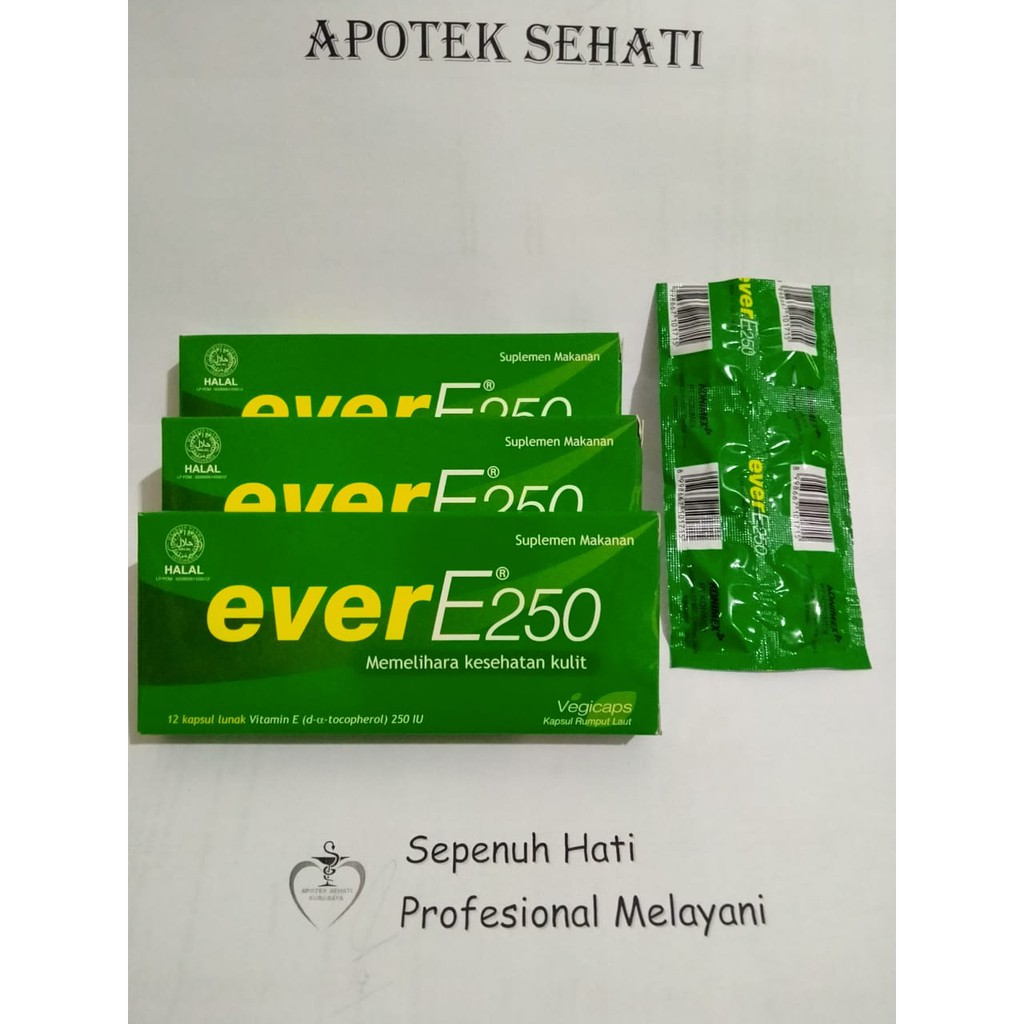 EVER E 250IU BOX 12s SUPLEMEN KULIT VIT E ANTIOKSIDAN