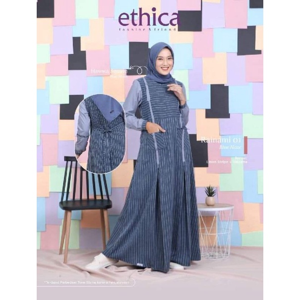 gamis Ethica Rainami 01 Blue Haze