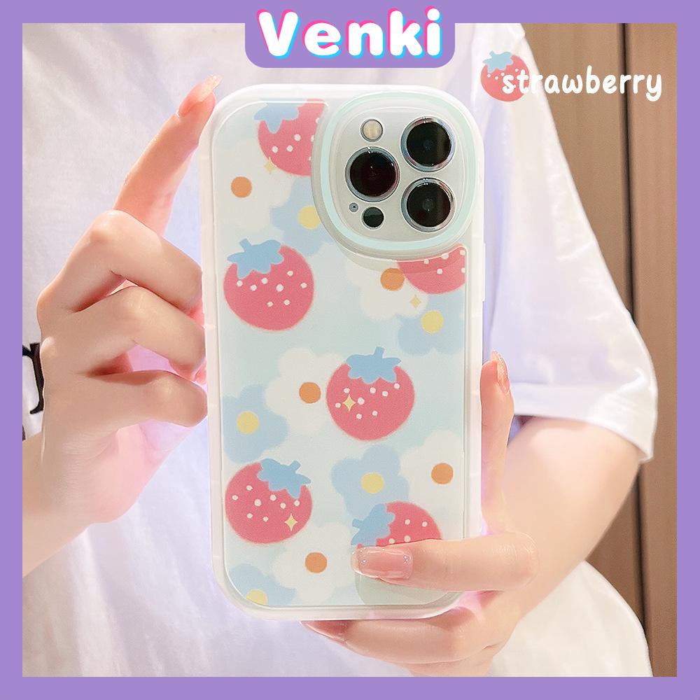 iPhone Case Silicone Soft Case Clear Case Airbag Shockproof Protection Camera Strawberry Cute Compatible For iPhone 11 Pro Max 13 Pro Max 12 Pro Max 7Plus xr XS Max