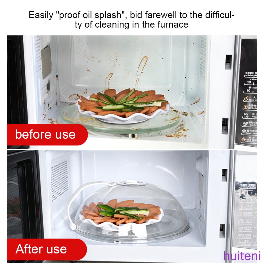 Penutup Makanan Microwave Oven Anti Tumpah Dengan Ventilasi Uap Untuk Dapur