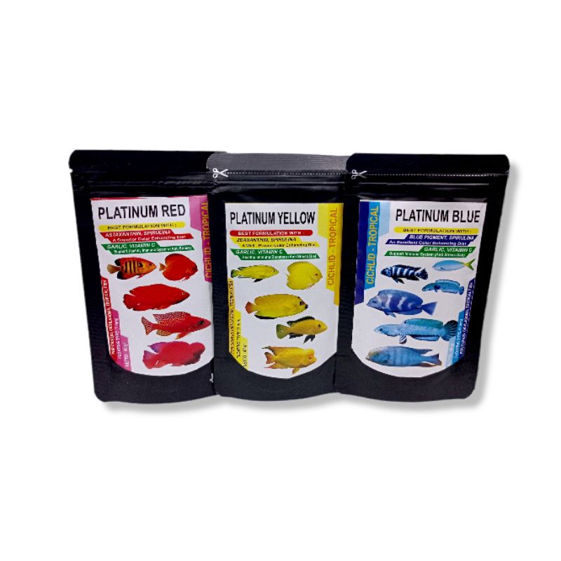 FISH LOVER MAKANAN IKAN PREDATOR CHANNA Pellet PLATINUM CICHLID TROPICAL 40GR