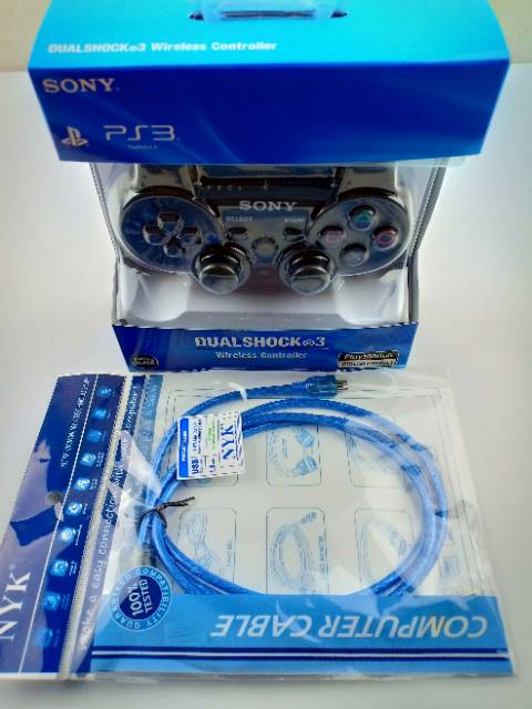 STIK PS3 ORI PABRIK - JOYSTICK PS PLUS KABEL USB NYK 1.5 M - STICK PS3 WIRELESS