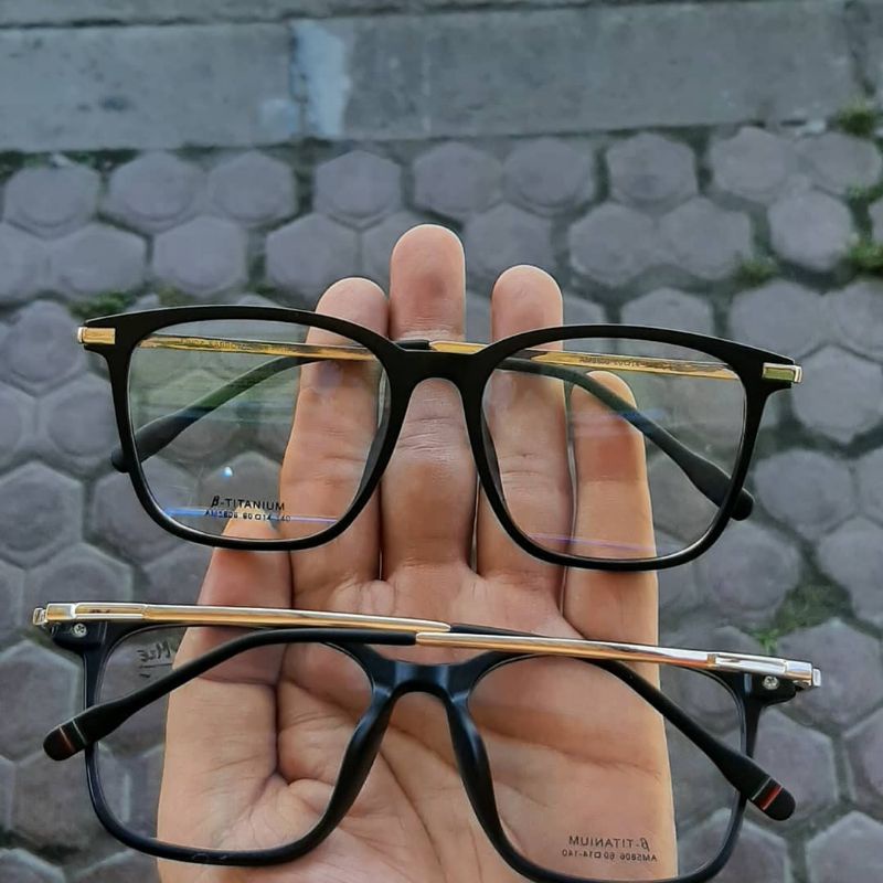 Kacamata Anti Radiasi Frame Linda Farrow AM 5806 warna HItam Dof