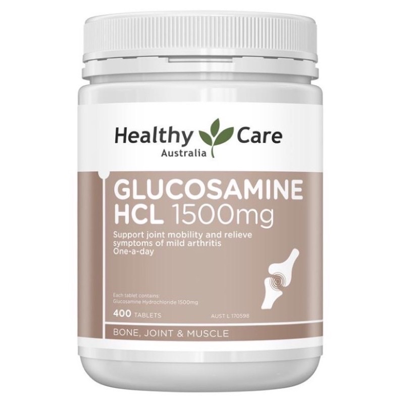 (READY) Healthy Care Glucosamine HCL 1500mg 400 Capsules (Exp 02/2025)