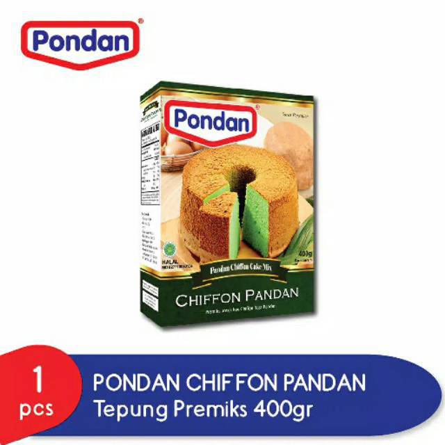 

Tepung Pondan Chiffon Cake Mix premix 400 gram