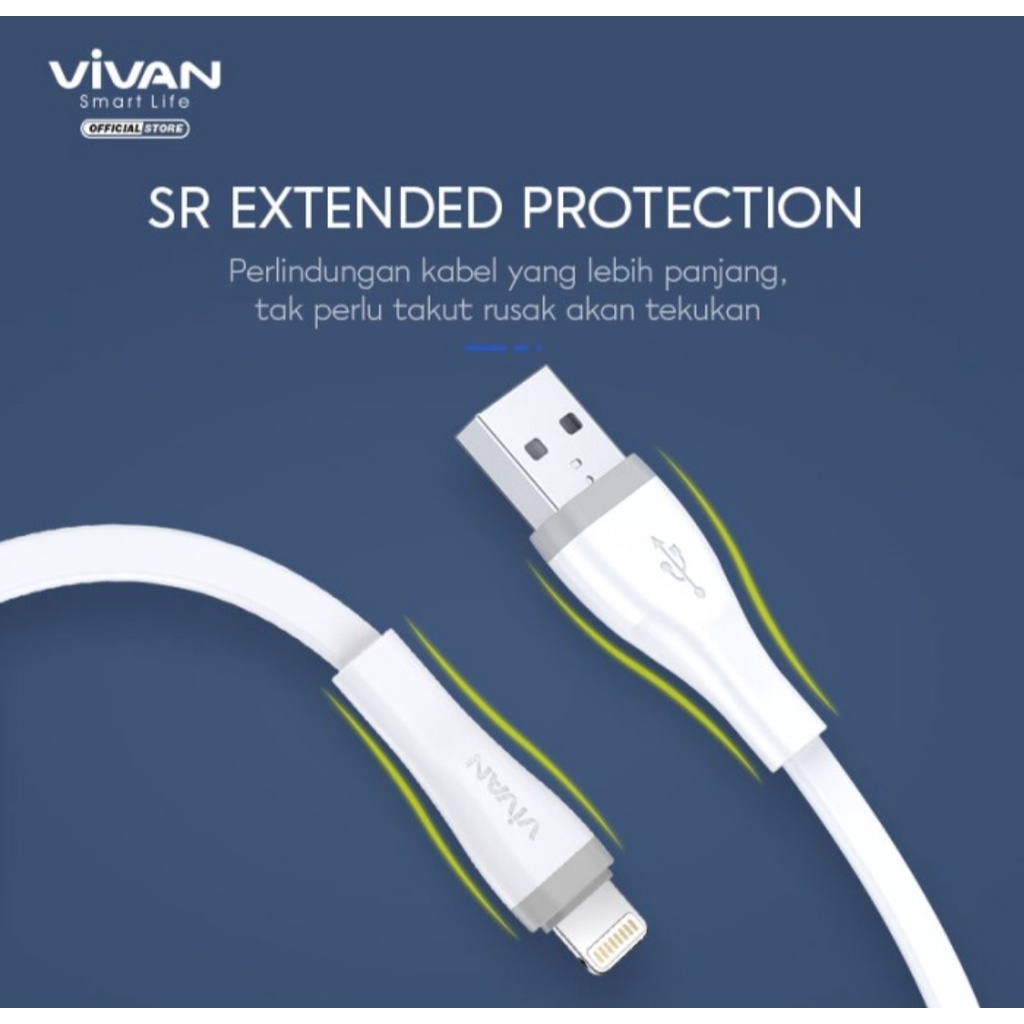 Vivan SL30s SL100s SL200S Kabel cable data Iphone ipad charger Quick Charging