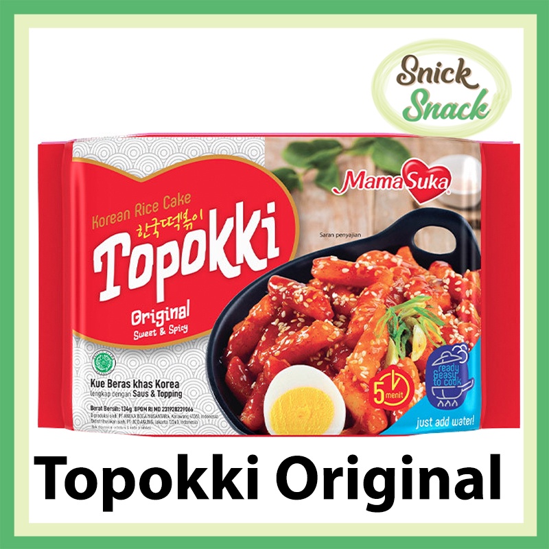 

Mamasuka Topokki Original 134 gr Tteokbokki Tokpokki Kue Beras Khas Korea Rasa Original