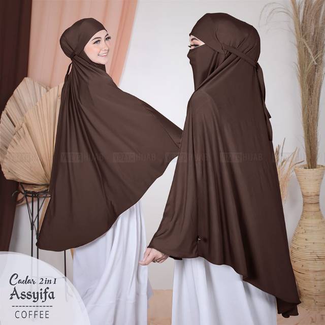 Hijab Khimar Cadar French 2in1 Assyifa