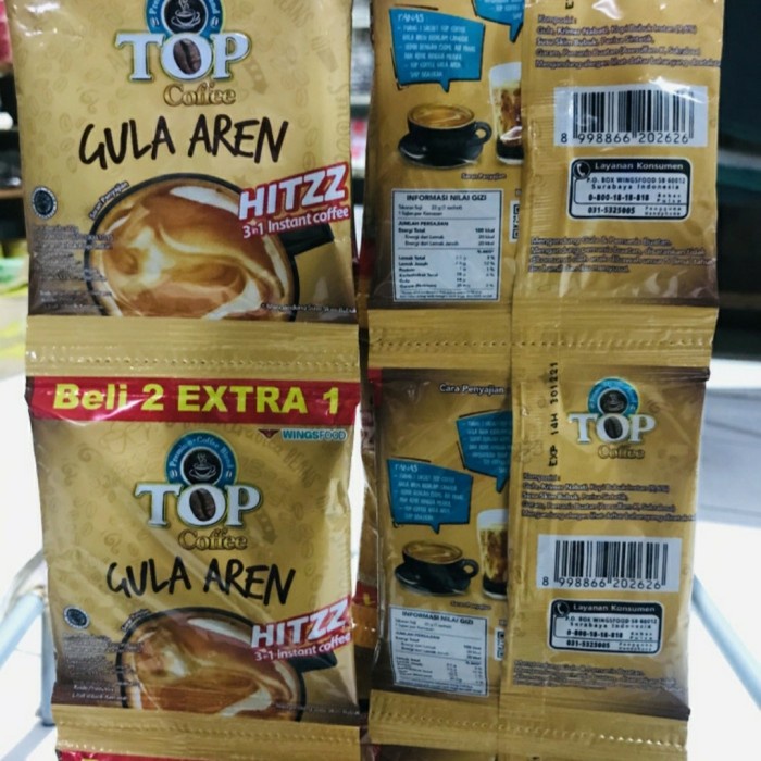 

H2J021 Top Coffee Gula Aren Renceng Isi 10+5 Hyh1Yjj