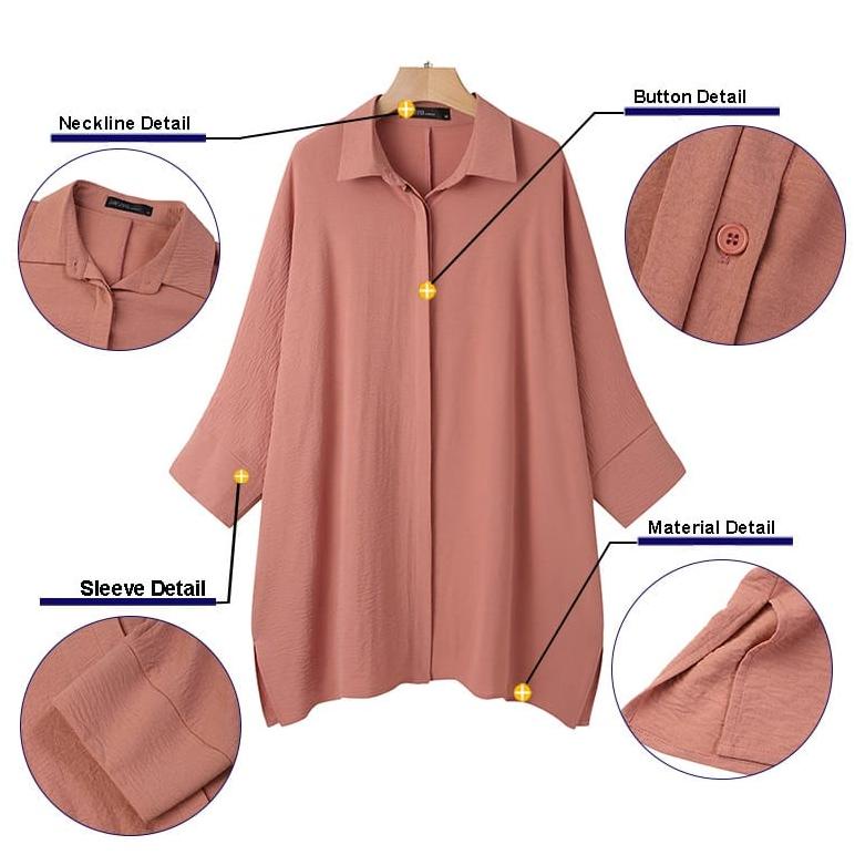 Afi - Mc - Premium Airflow Crincle Zanzea Blouse