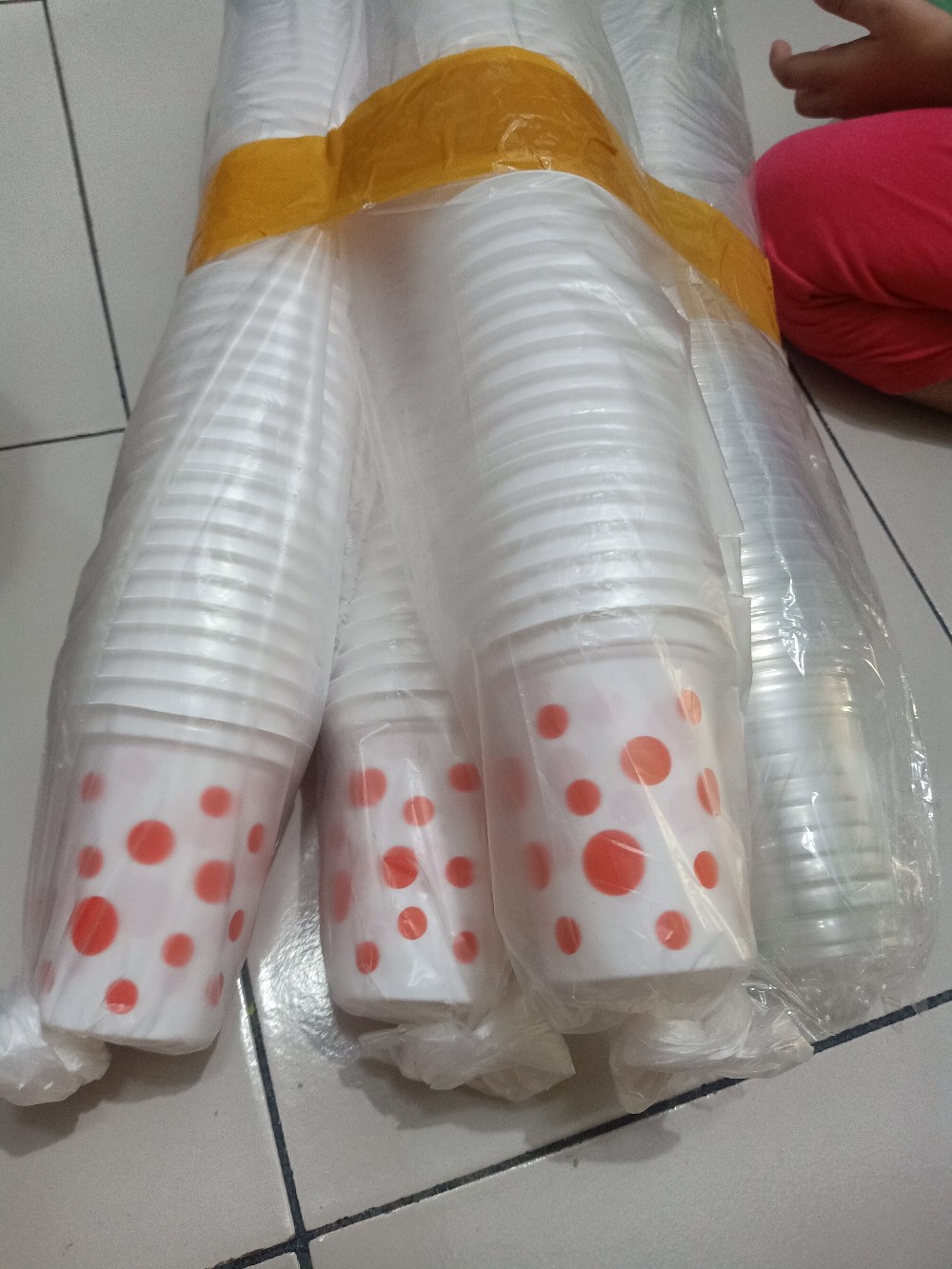 [50 Pcs] Gelas Plastik Pop Ice Polos 12 Oz