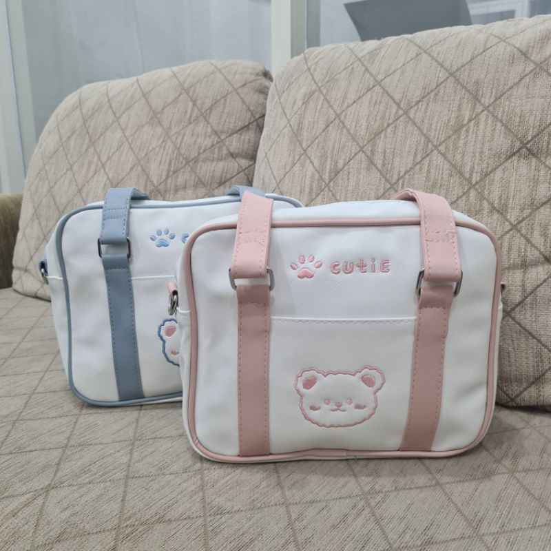 NAOMI - Nori Cute Bear Sling Bag - Tas Import - Tas selempang - tas tenteng - tas motif anak - Tas Anak - Tas lucu - tas multifungsi