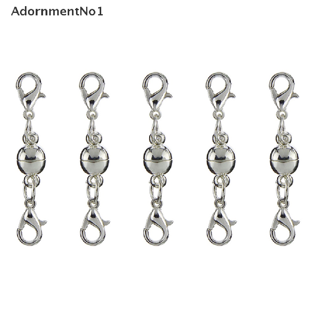 (AdornmentNo1) 20pcs Kait Clasp Magnetik Warna Silver / Gold Untuk Membuat Perhiasan DIY