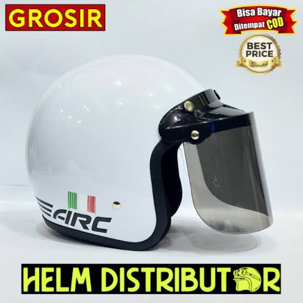 Beli Helm Bogo Retro Arc Itali Kaca Datar Hitam Kaca Datar Bening Dewasa Pria Dan Wanita Cod Seetracker Indonesia