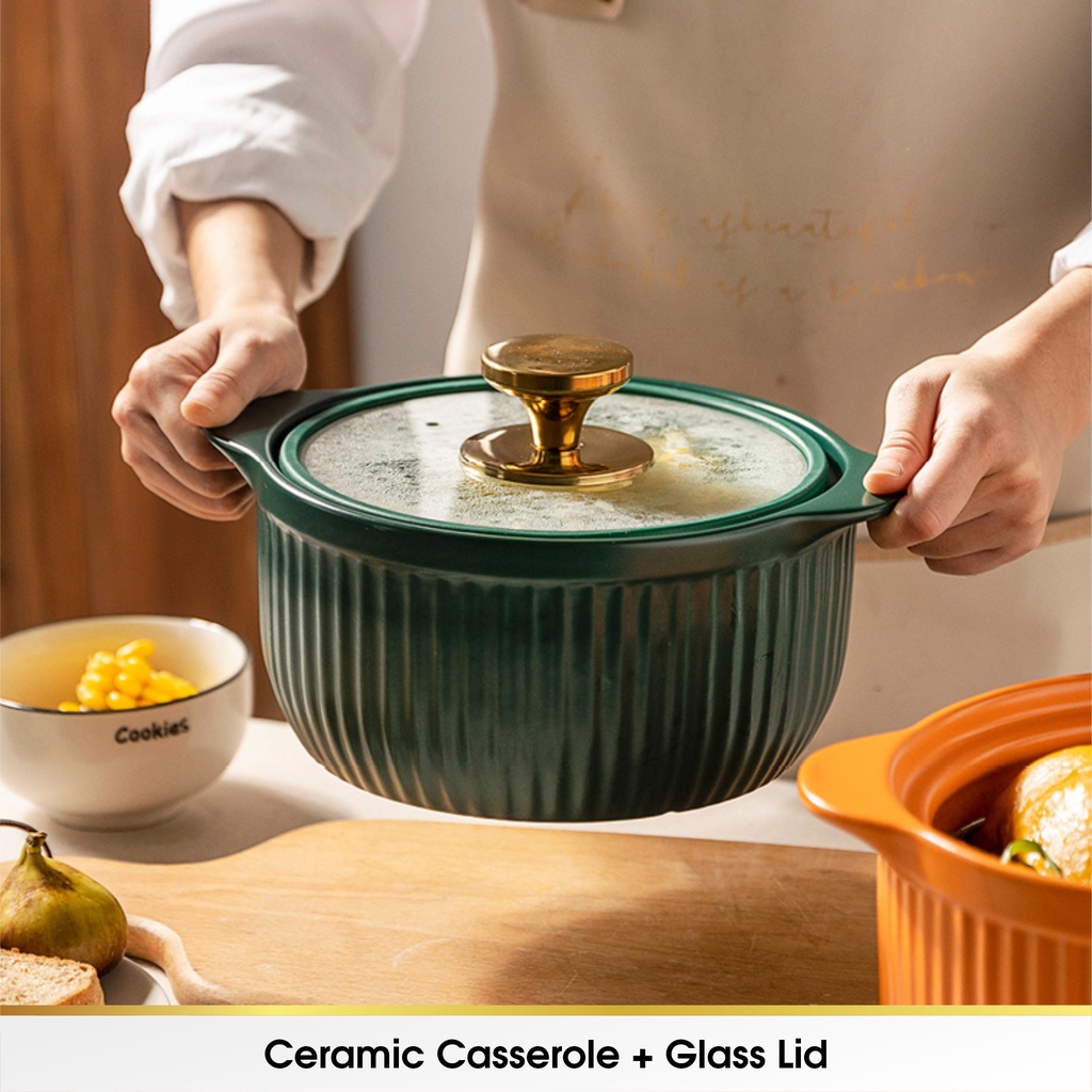 Panci Ceramic Casserole Keramik Korea﻿ Stew Pot Healthy