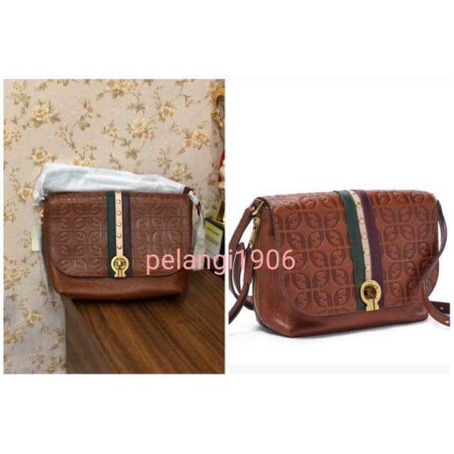 Tas fossil Maya Small Flap Crossbody Brown Multi