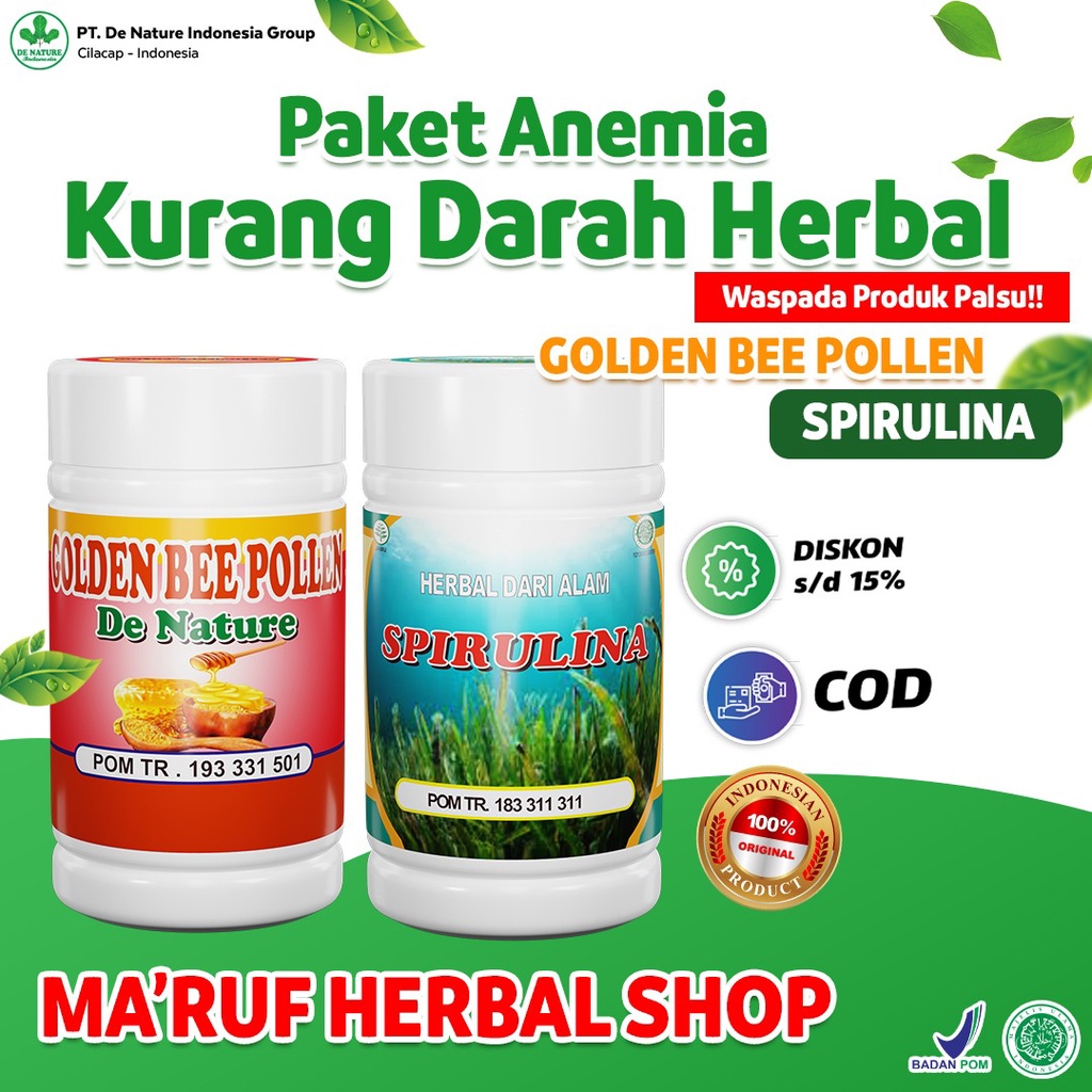 Obat Anemia Ampuh Suplemen Anemia Ibu Hamil Spirulina Kurang Darah Thalassemia Herbal Ampuh De Natur