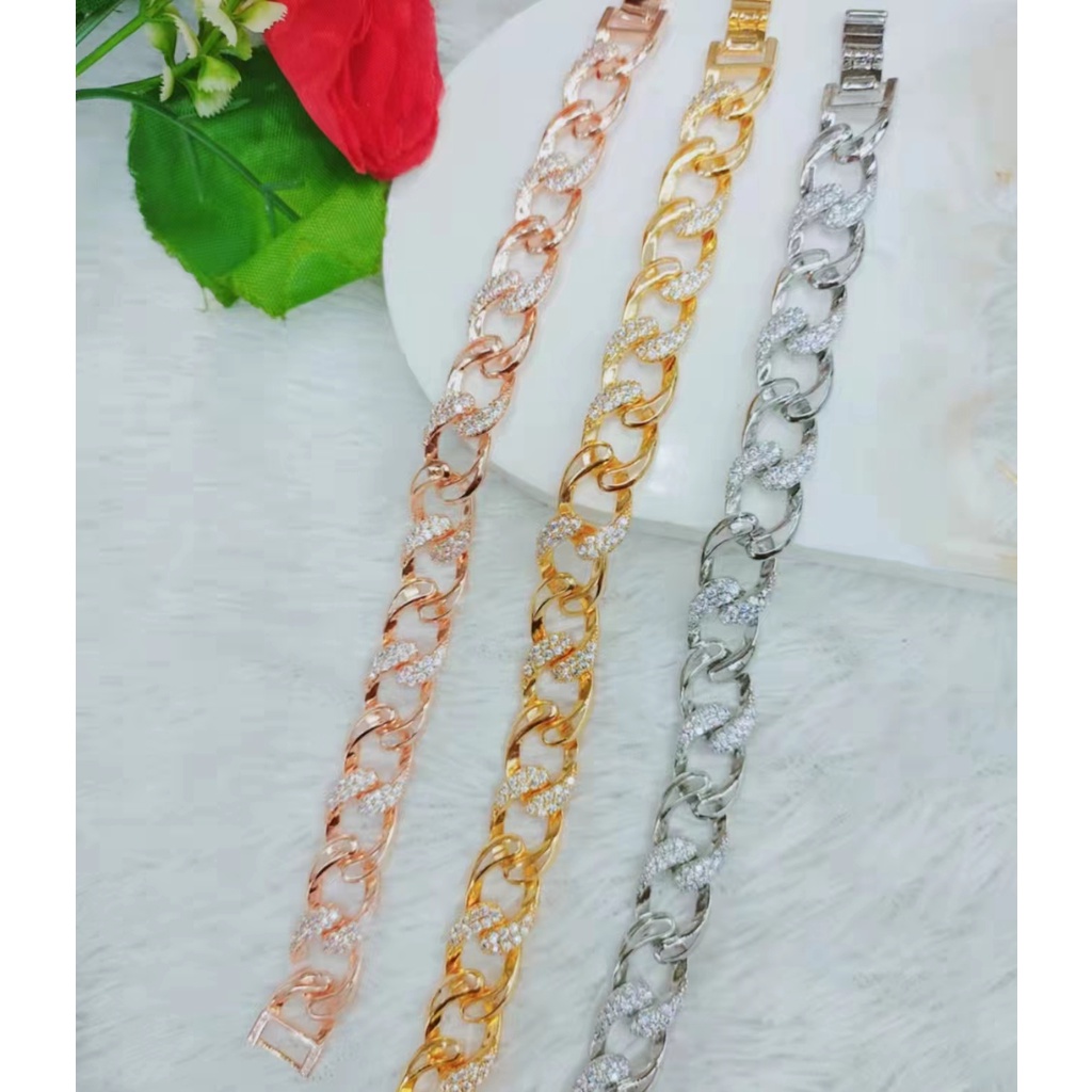 Gelang Xuping Permata Full Lapis Emas Perhiasan Fashion 1110