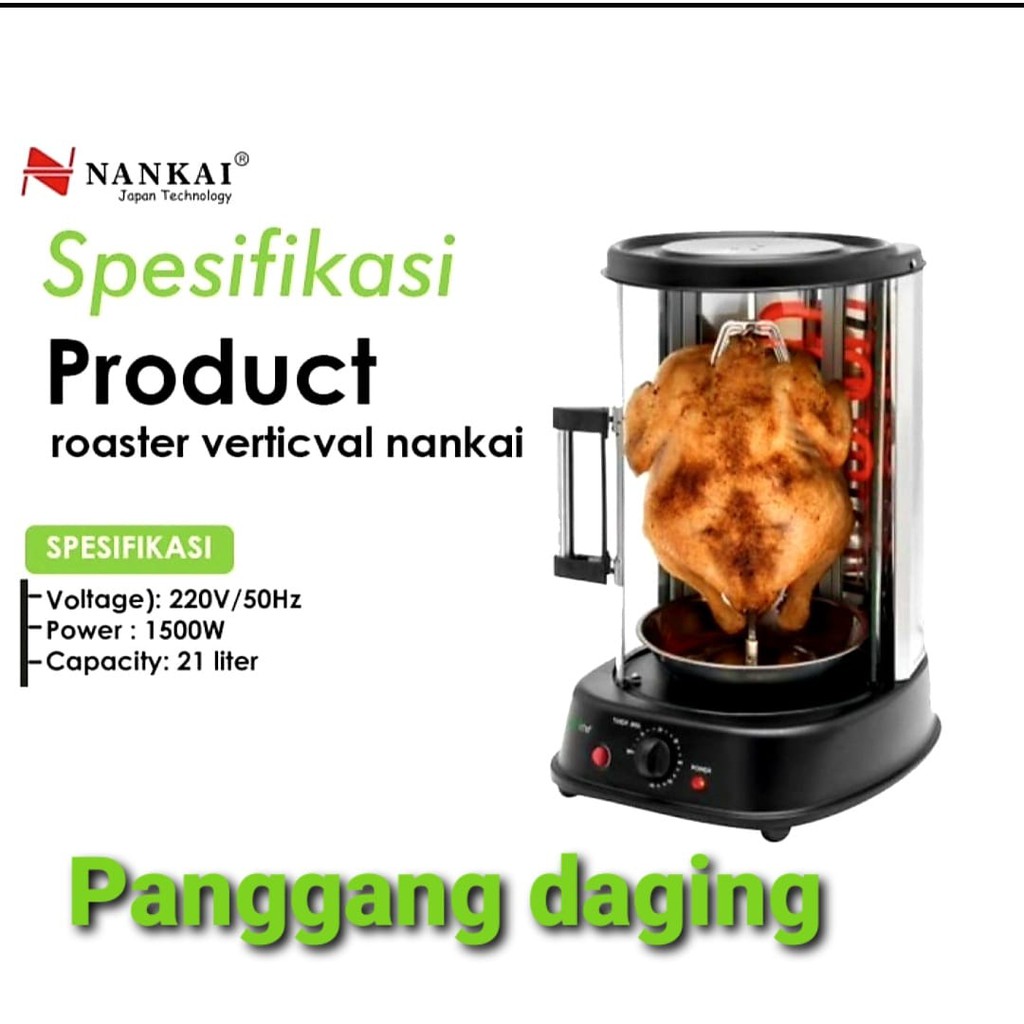 KEBAB Panggangan Bakar Daging Roaster Vertical Nankai