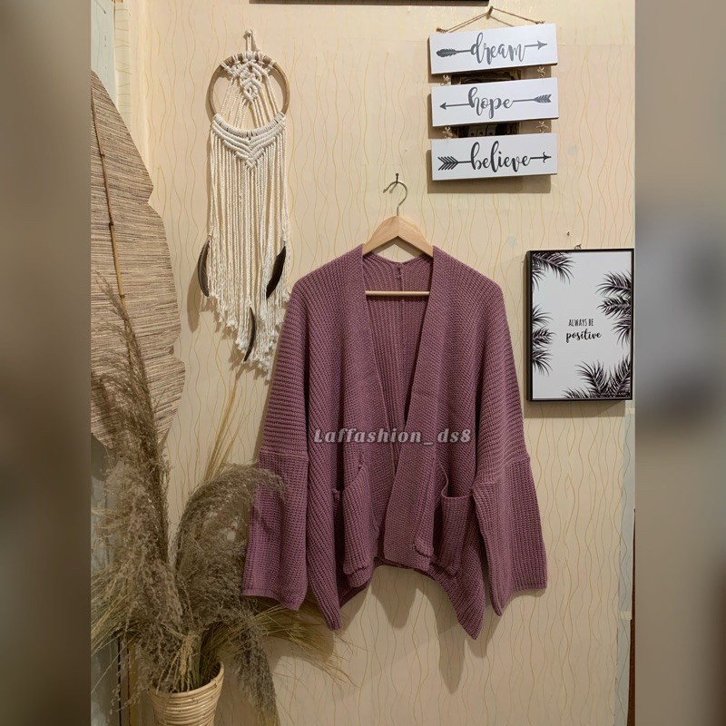 KARDIGAN OVERSIZE | OVERSIZE PREMIUM | CARDY OVERSIZE | KARDIGAN TEBAL-Nila