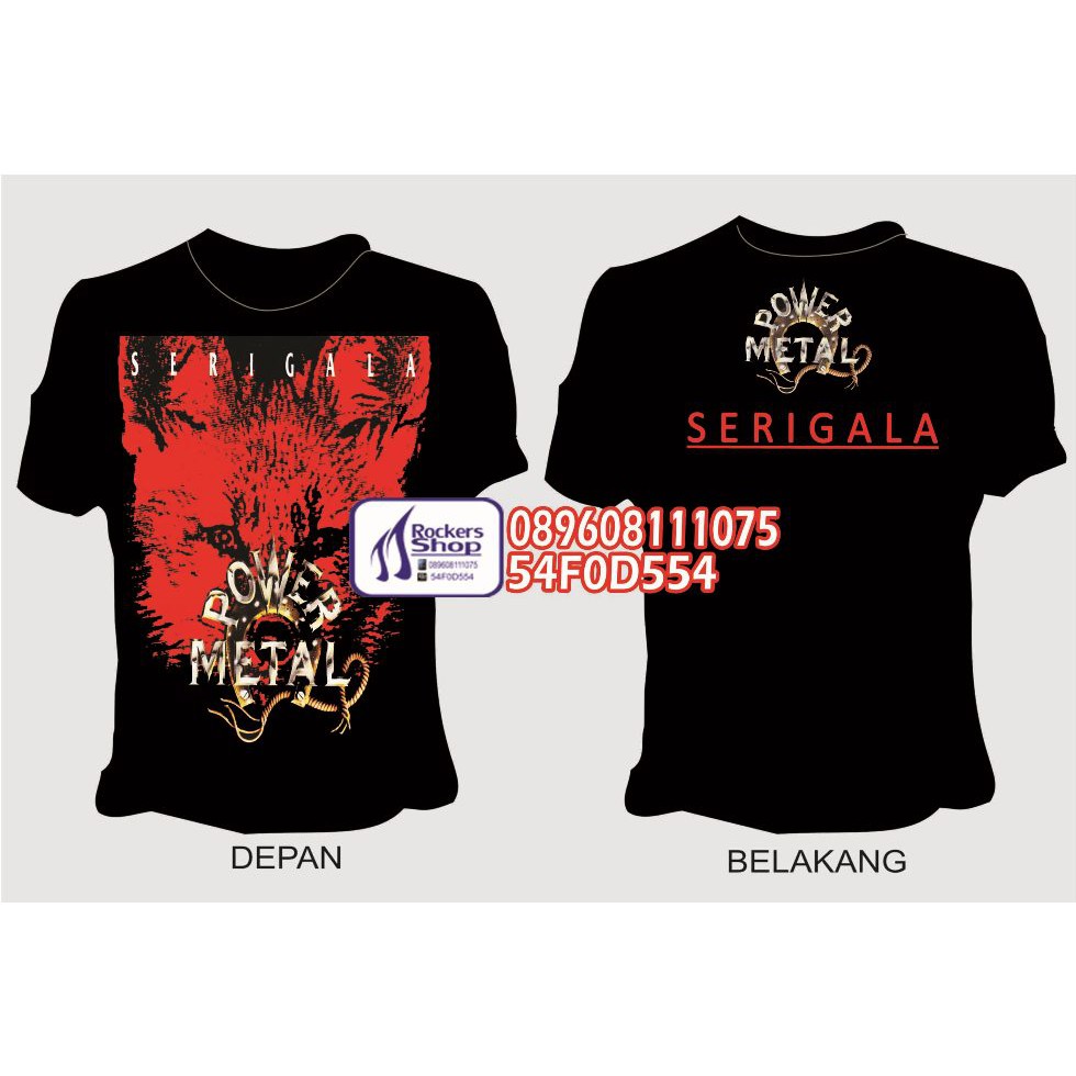 KAOS POWER METAL BAND ROCK COVER ALBUM SERIGALA