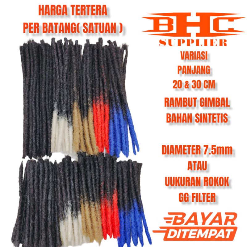 Rambut Gimbal Sintetis Tidak Asli / Rambut Gimbal / Rambut Palsu / Rambut Sambung / Rambut Extension