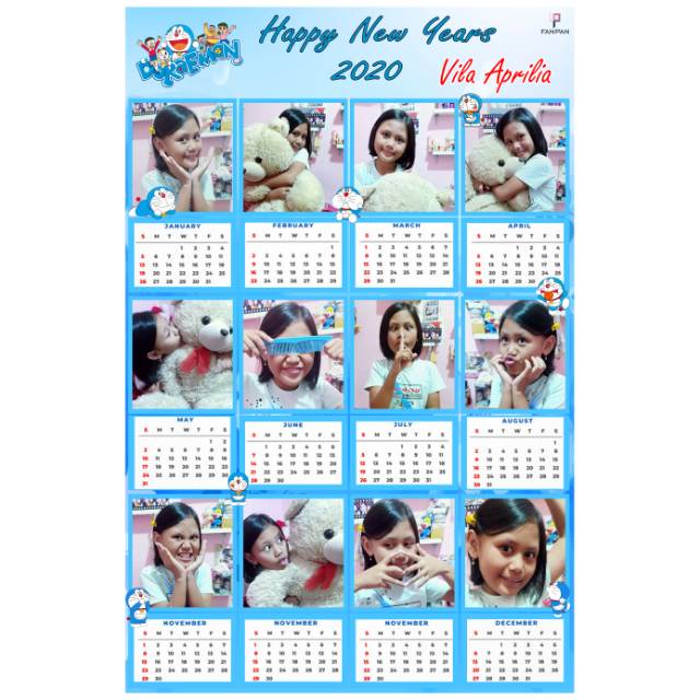 

Promo Kalendar 2020 karakter pake foto Fanpanshop lucu murah