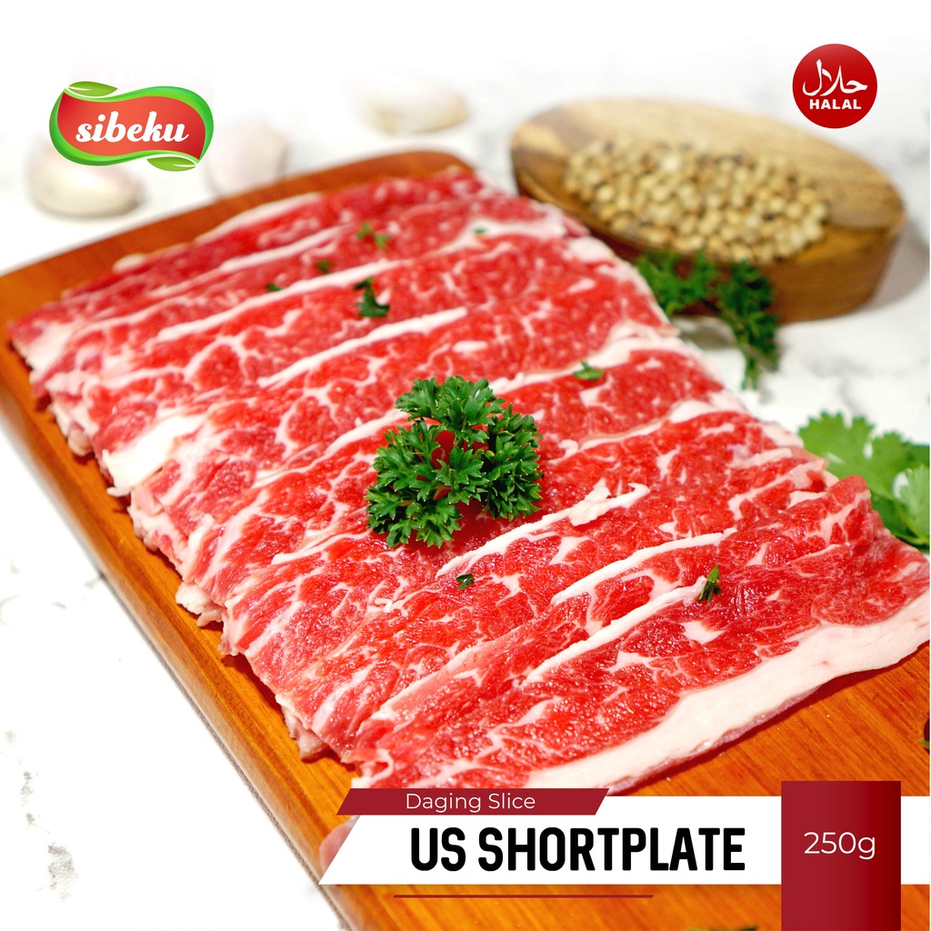 

Daging Sapi Beef Slice ShortPlate Halal 250 gram Frozen Food Import US